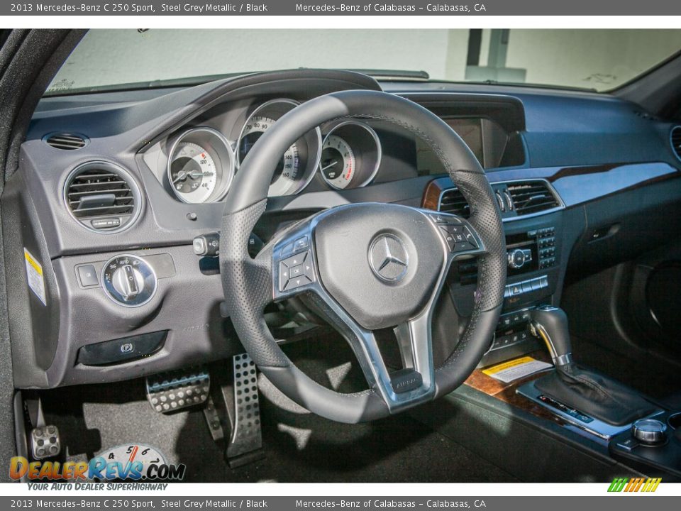 2013 Mercedes-Benz C 250 Sport Steel Grey Metallic / Black Photo #5
