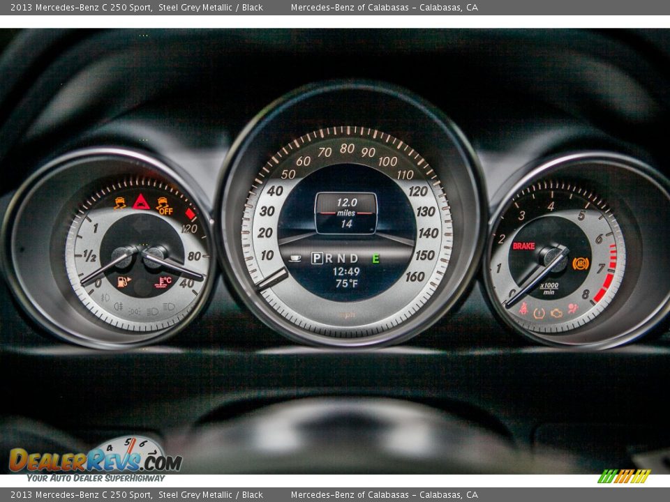 2013 Mercedes-Benz C 250 Sport Steel Grey Metallic / Black Photo #6