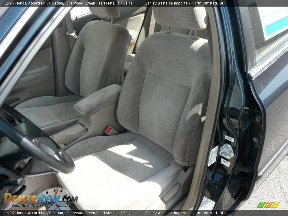 1996 Honda Accord LX V6 Sedan Sherwood Green Pearl Metallic / Beige Photo #21