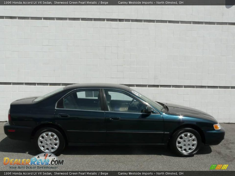 1996 Honda Accord LX V6 Sedan Sherwood Green Pearl Metallic / Beige Photo #22