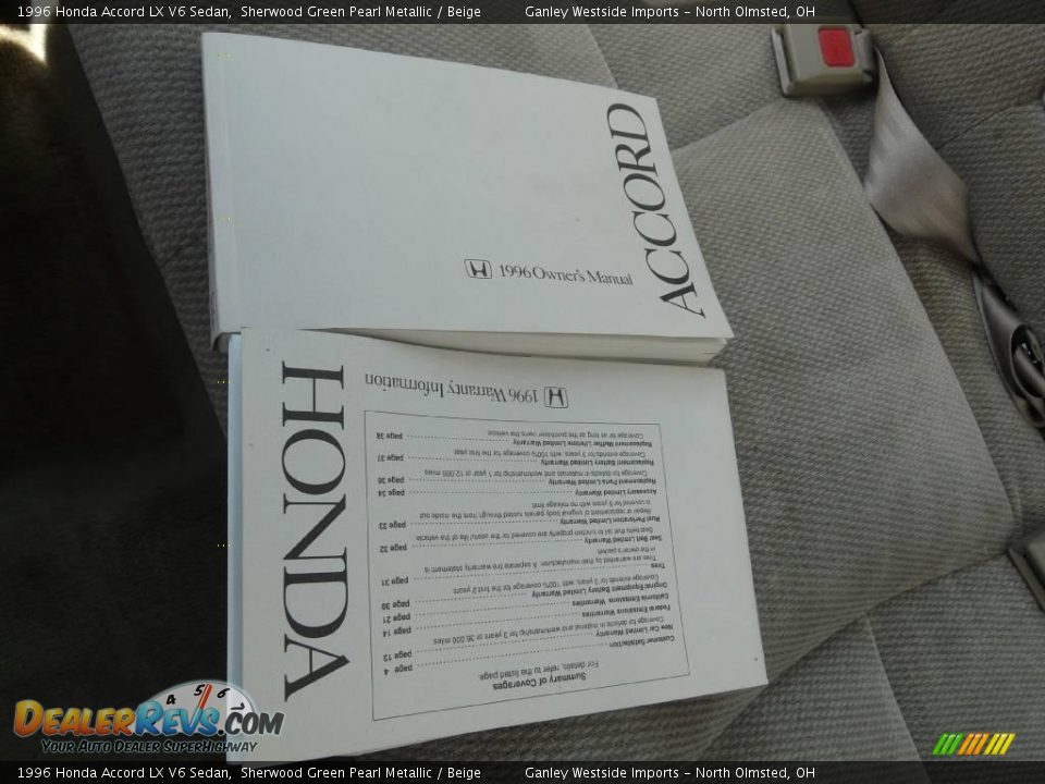 1996 Honda Accord LX V6 Sedan Sherwood Green Pearl Metallic / Beige Photo #25