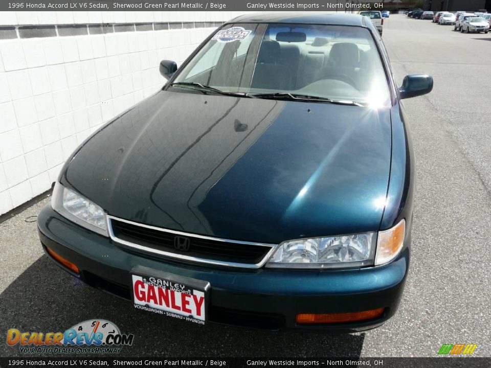 1996 Honda Accord LX V6 Sedan Sherwood Green Pearl Metallic / Beige Photo #26