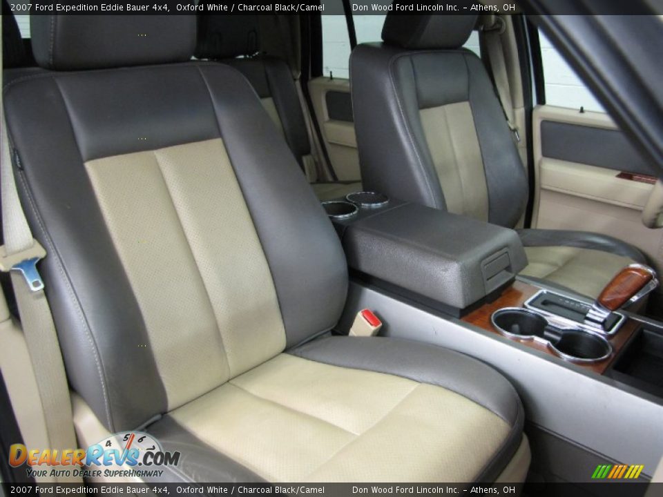 2007 Ford Expedition Eddie Bauer 4x4 Oxford White / Charcoal Black/Camel Photo #13