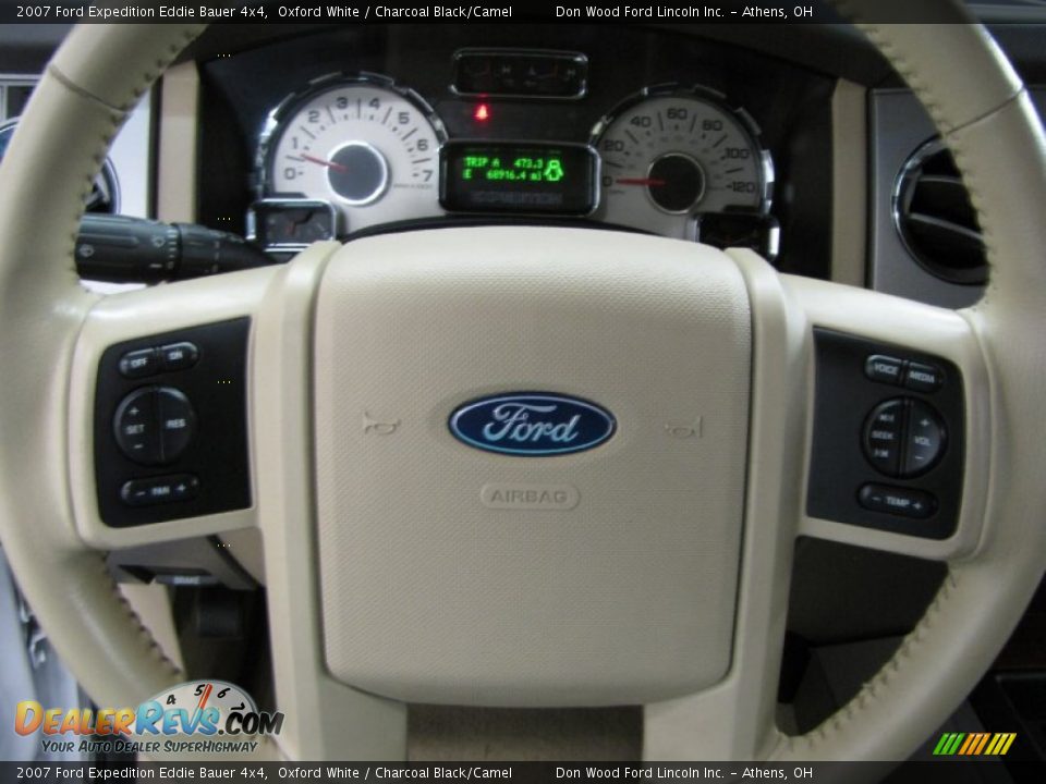 2007 Ford Expedition Eddie Bauer 4x4 Oxford White / Charcoal Black/Camel Photo #19
