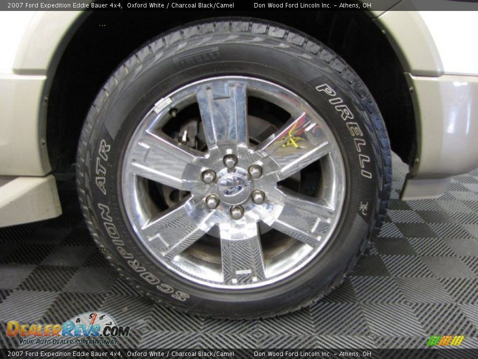 2007 Ford Expedition Eddie Bauer 4x4 Oxford White / Charcoal Black/Camel Photo #30