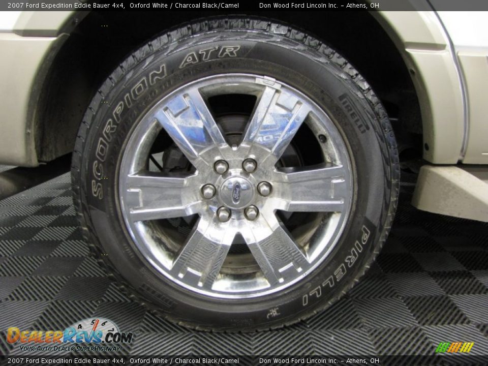 2007 Ford Expedition Eddie Bauer 4x4 Oxford White / Charcoal Black/Camel Photo #31