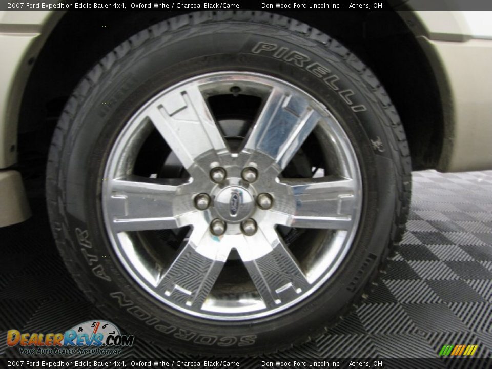 2007 Ford Expedition Eddie Bauer 4x4 Oxford White / Charcoal Black/Camel Photo #32