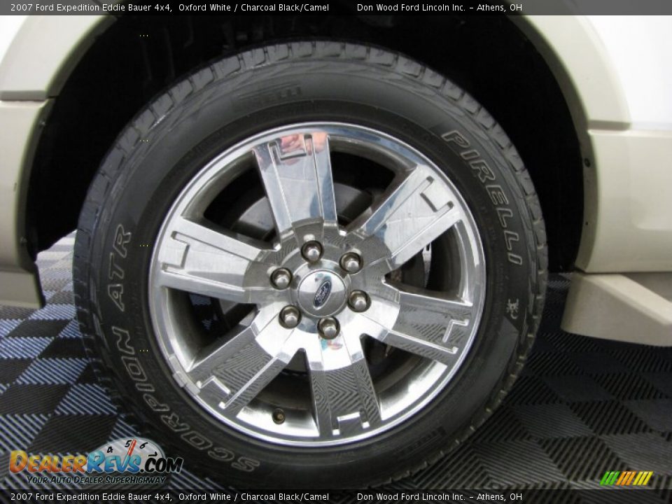 2007 Ford Expedition Eddie Bauer 4x4 Oxford White / Charcoal Black/Camel Photo #33