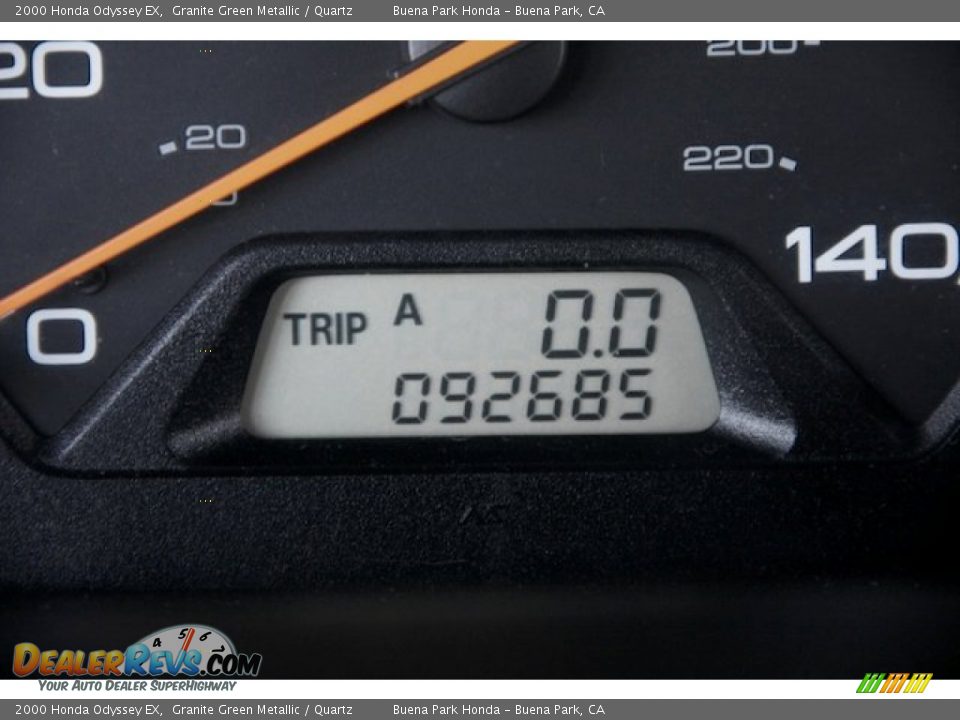 2000 Honda Odyssey EX Granite Green Metallic / Quartz Photo #12