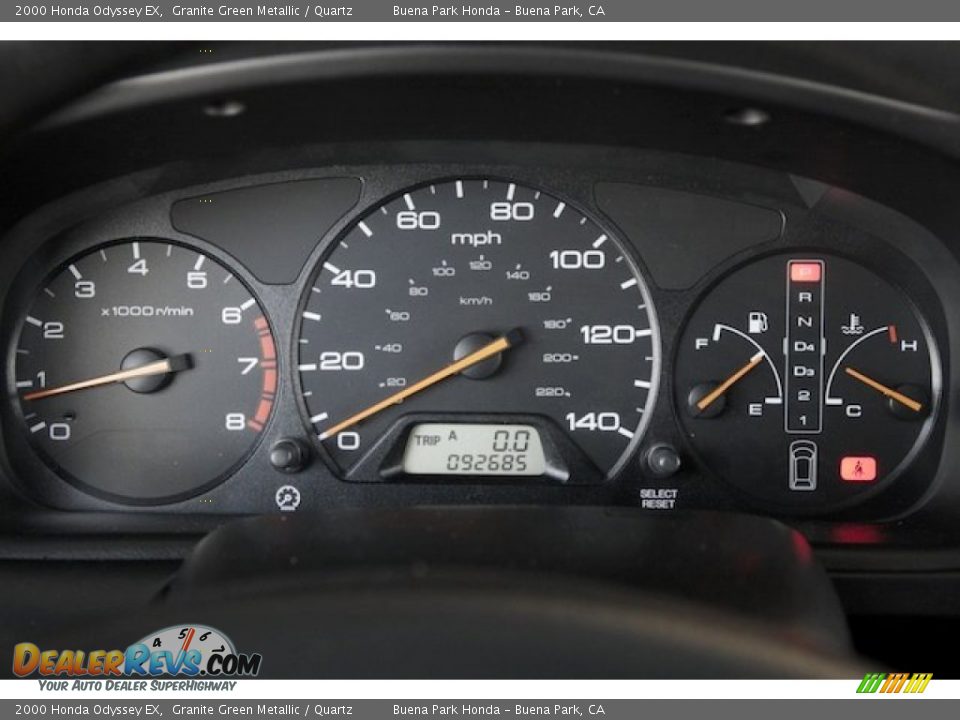 2000 Honda Odyssey EX Granite Green Metallic / Quartz Photo #28