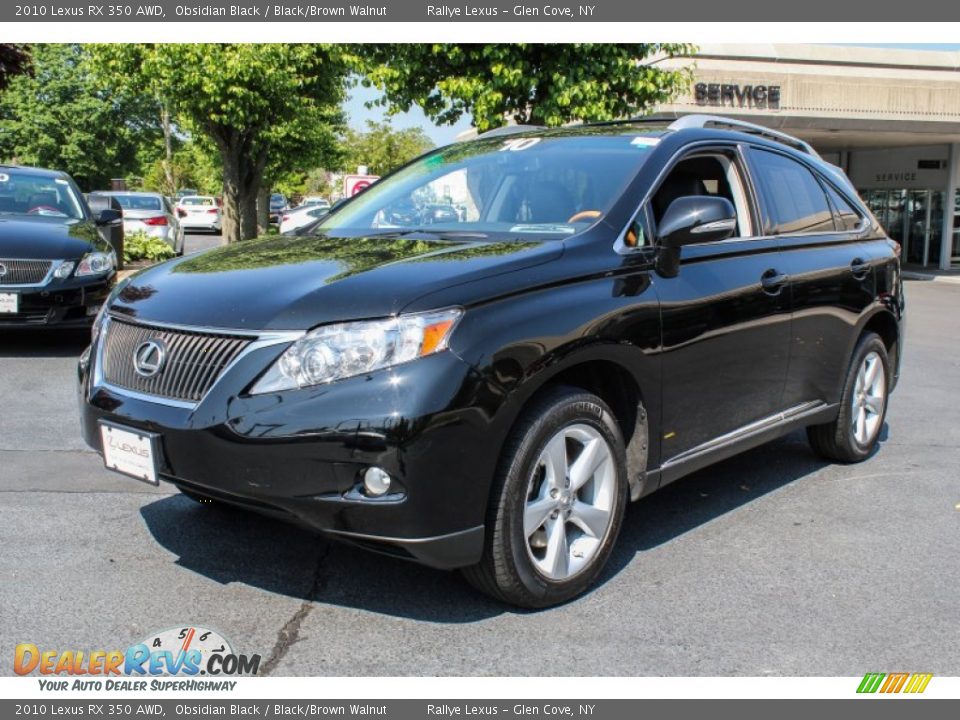 2010 Lexus RX 350 AWD Obsidian Black / Black/Brown Walnut Photo #3