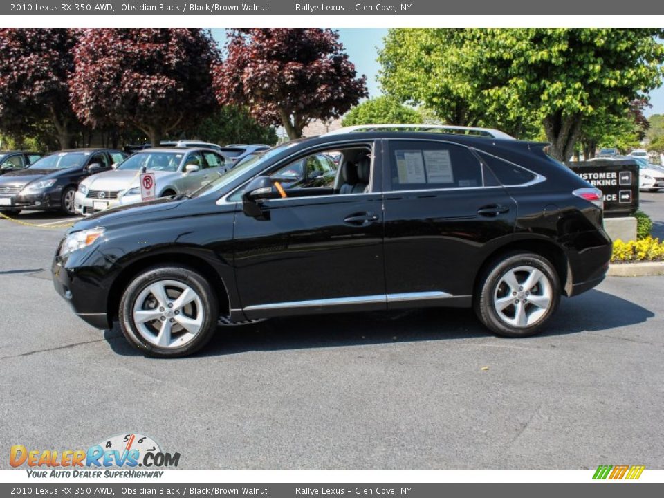 2010 Lexus RX 350 AWD Obsidian Black / Black/Brown Walnut Photo #4