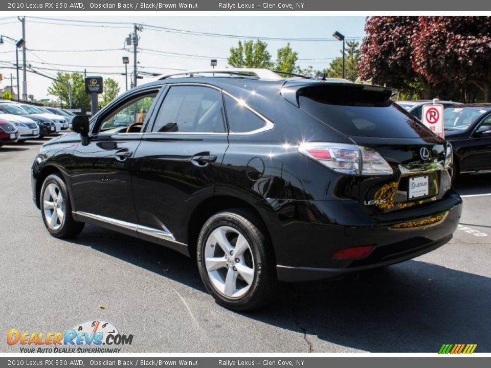 2010 Lexus RX 350 AWD Obsidian Black / Black/Brown Walnut Photo #5