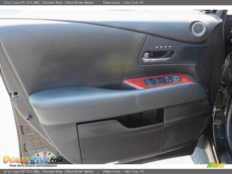 2010 Lexus RX 350 AWD Obsidian Black / Black/Brown Walnut Photo #11