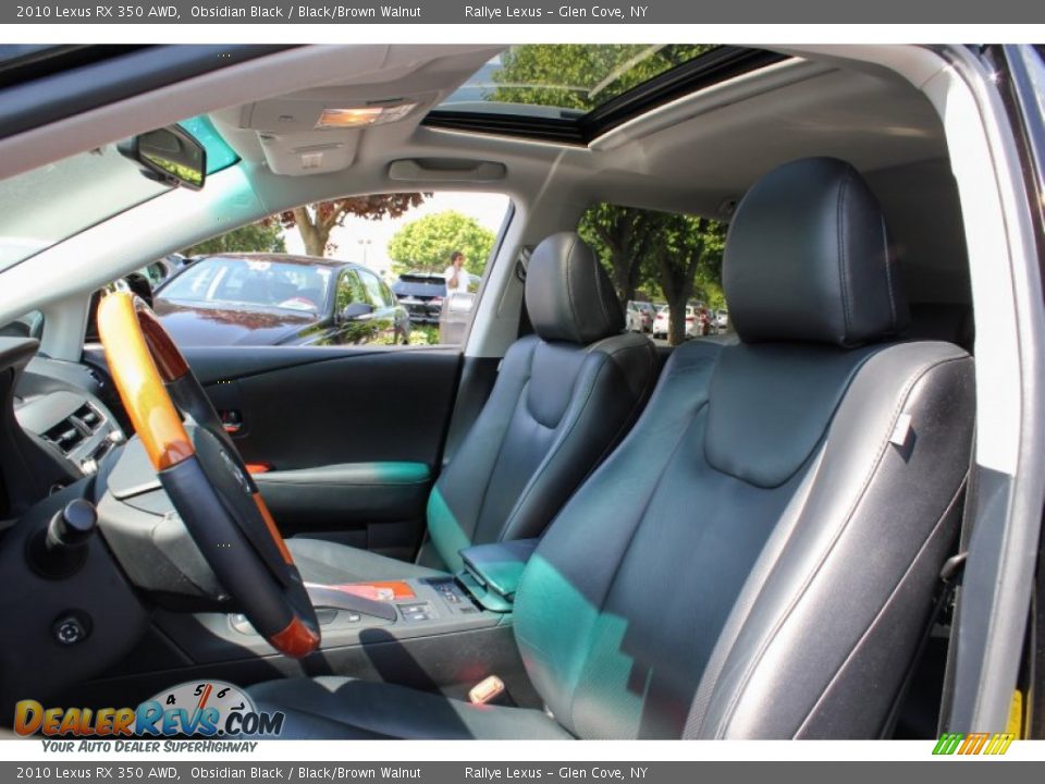 2010 Lexus RX 350 AWD Obsidian Black / Black/Brown Walnut Photo #12