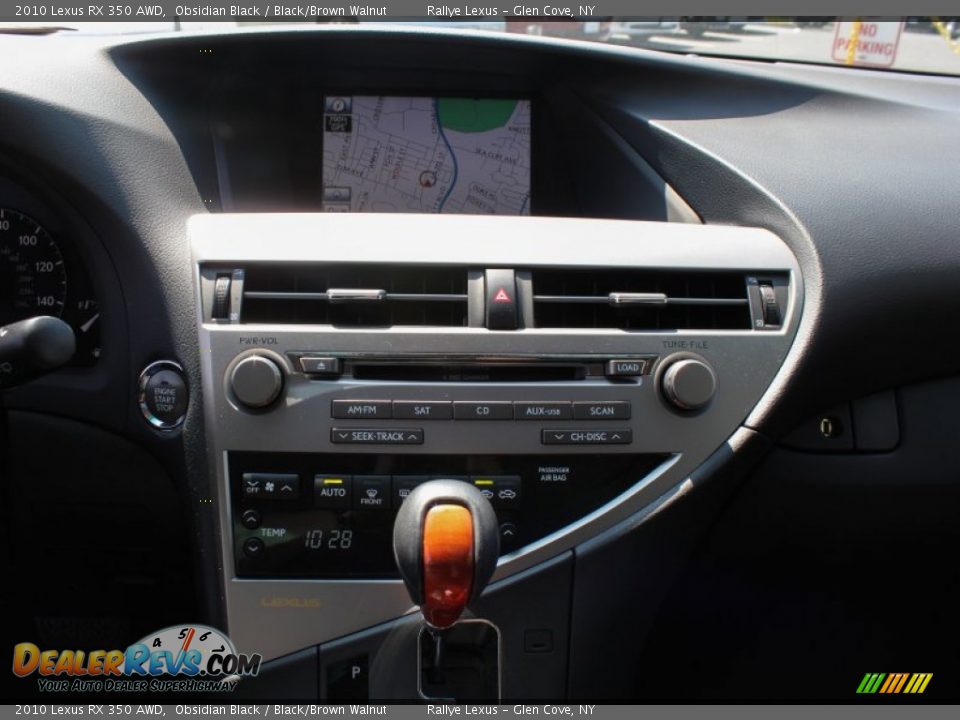 2010 Lexus RX 350 AWD Obsidian Black / Black/Brown Walnut Photo #13
