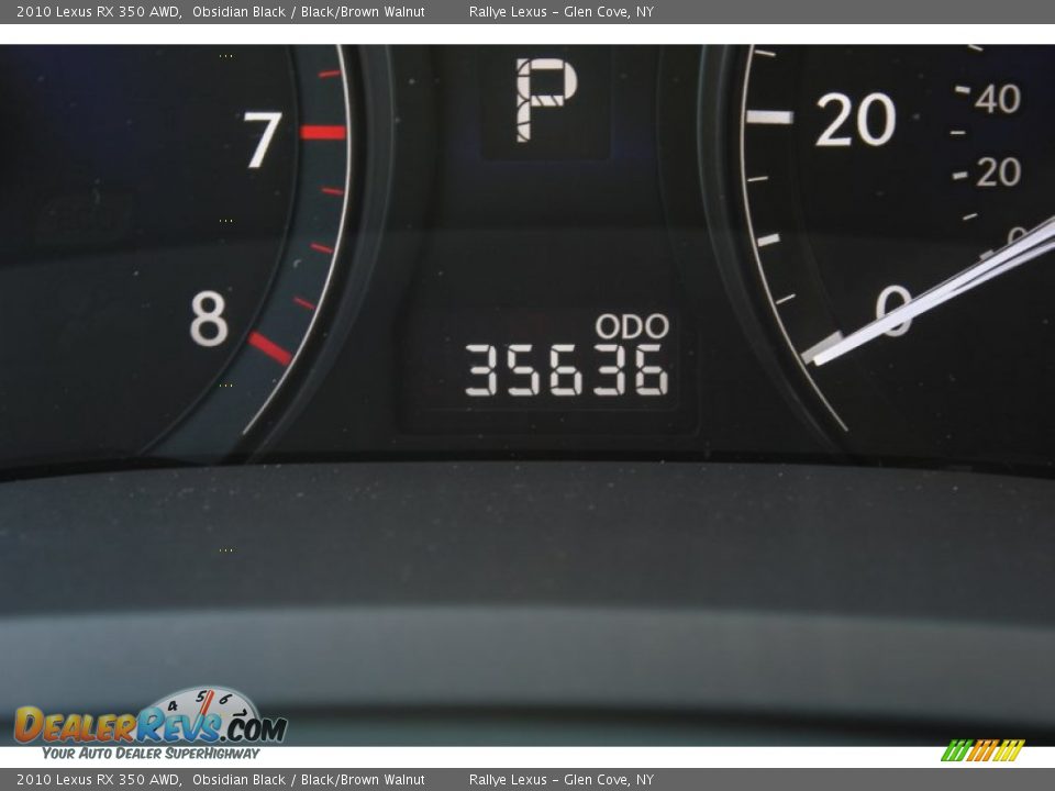 2010 Lexus RX 350 AWD Obsidian Black / Black/Brown Walnut Photo #17