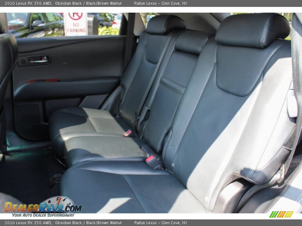 2010 Lexus RX 350 AWD Obsidian Black / Black/Brown Walnut Photo #20