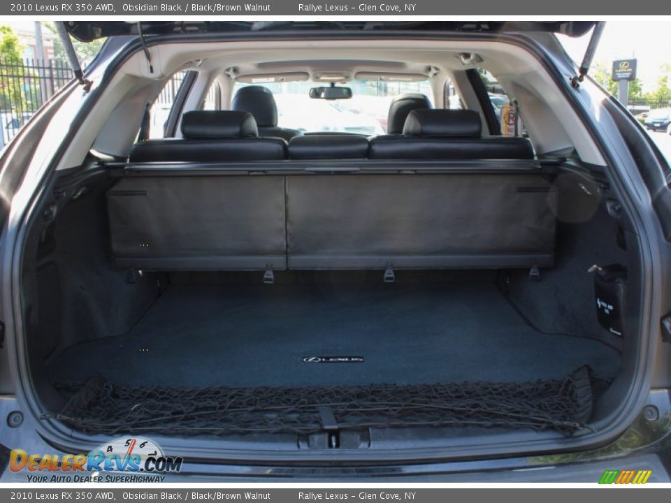 2010 Lexus RX 350 AWD Obsidian Black / Black/Brown Walnut Photo #21