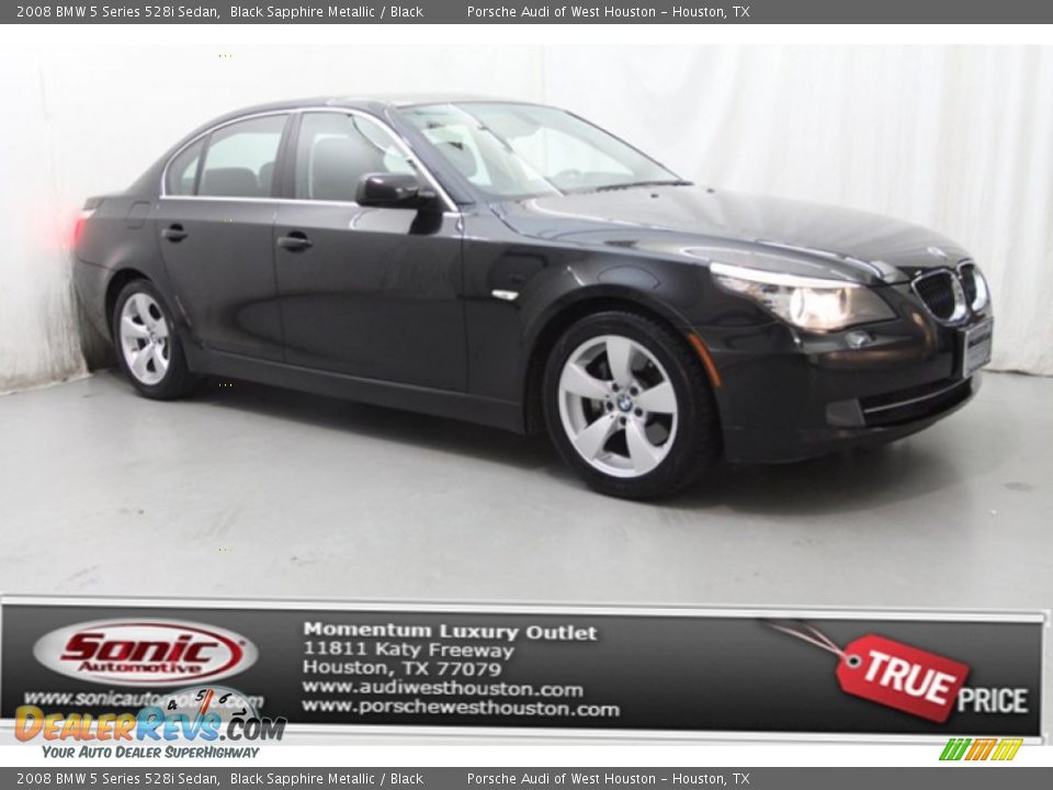 2008 BMW 5 Series 528i Sedan Black Sapphire Metallic / Black Photo #1