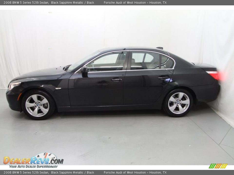 2008 BMW 5 Series 528i Sedan Black Sapphire Metallic / Black Photo #3