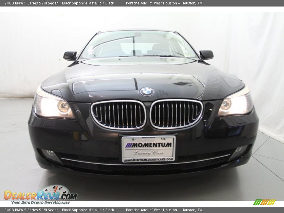 2008 BMW 5 Series 528i Sedan Black Sapphire Metallic / Black Photo #6