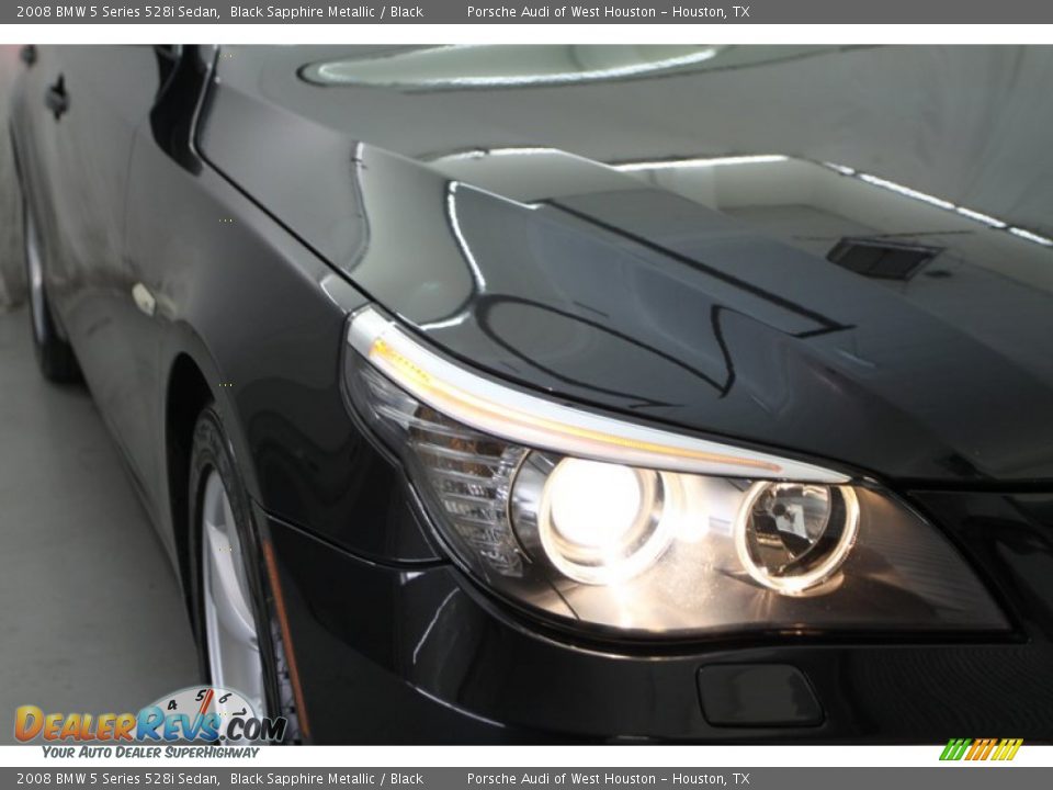 2008 BMW 5 Series 528i Sedan Black Sapphire Metallic / Black Photo #7