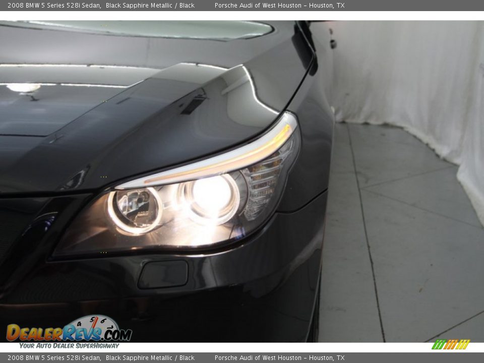 2008 BMW 5 Series 528i Sedan Black Sapphire Metallic / Black Photo #8