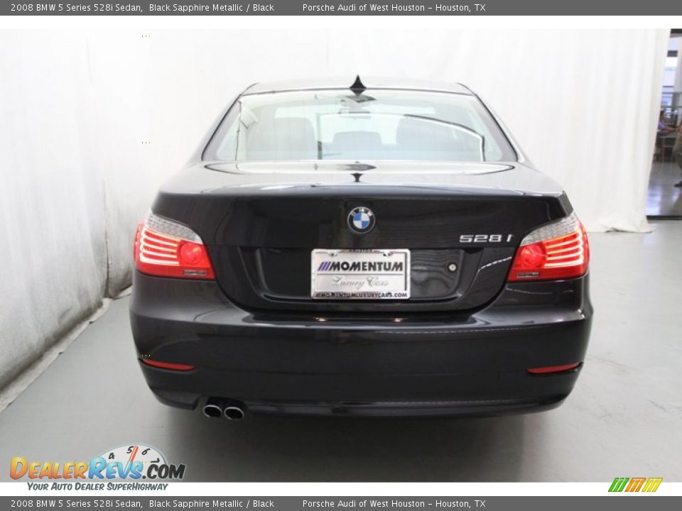 2008 BMW 5 Series 528i Sedan Black Sapphire Metallic / Black Photo #10