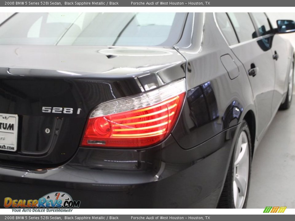 2008 BMW 5 Series 528i Sedan Black Sapphire Metallic / Black Photo #11