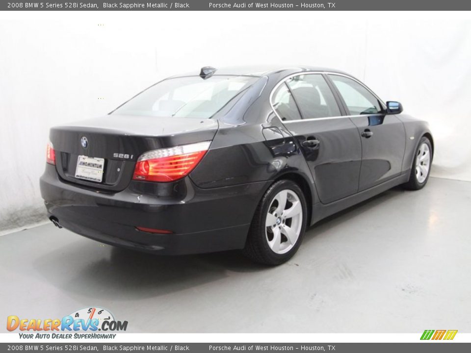 2008 BMW 5 Series 528i Sedan Black Sapphire Metallic / Black Photo #12