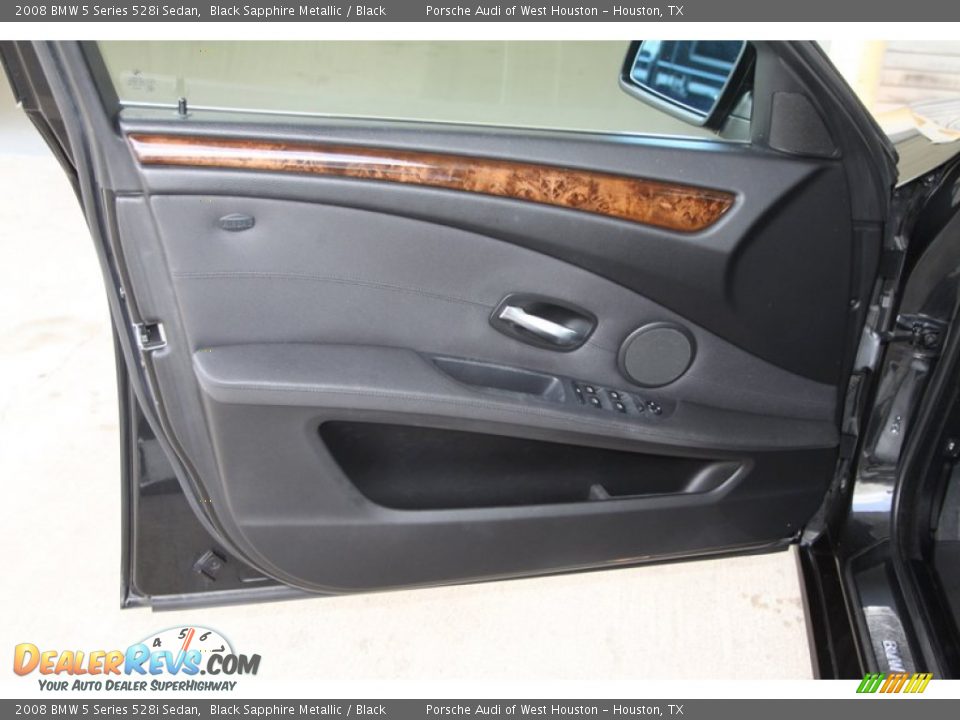 2008 BMW 5 Series 528i Sedan Black Sapphire Metallic / Black Photo #13