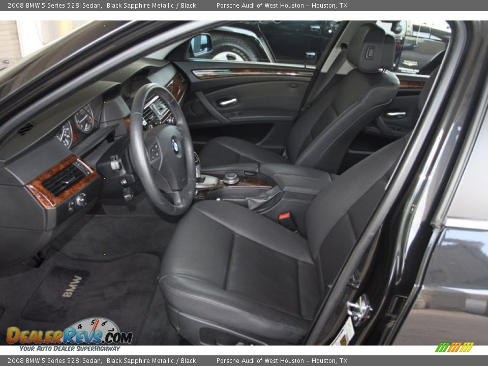 2008 BMW 5 Series 528i Sedan Black Sapphire Metallic / Black Photo #15