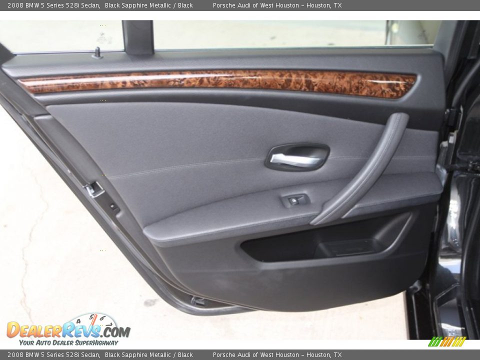 2008 BMW 5 Series 528i Sedan Black Sapphire Metallic / Black Photo #16