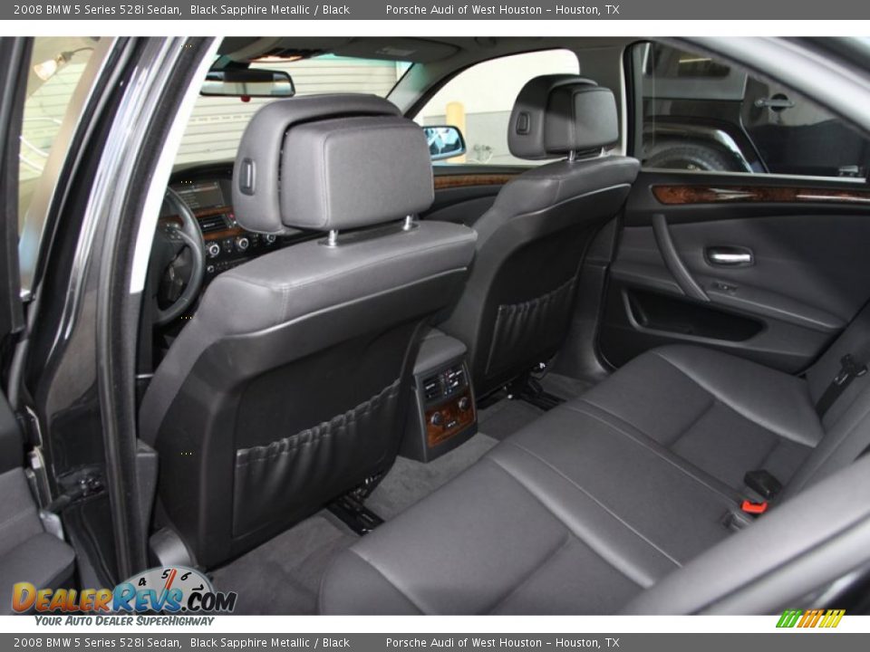 2008 BMW 5 Series 528i Sedan Black Sapphire Metallic / Black Photo #17
