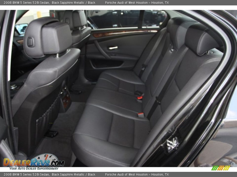 2008 BMW 5 Series 528i Sedan Black Sapphire Metallic / Black Photo #18
