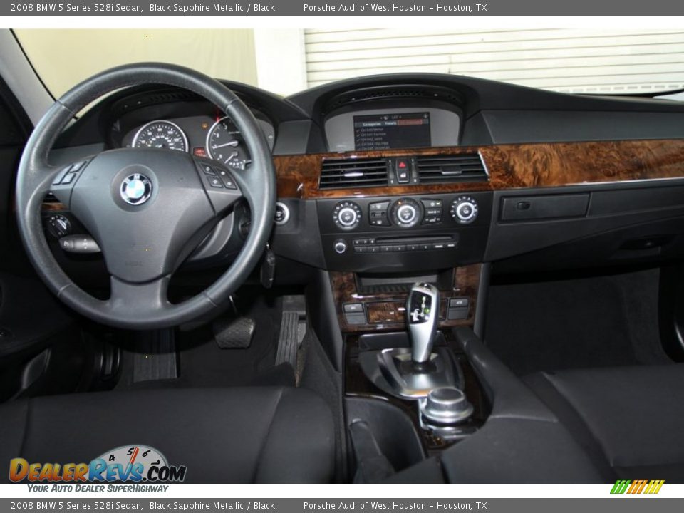 2008 BMW 5 Series 528i Sedan Black Sapphire Metallic / Black Photo #19