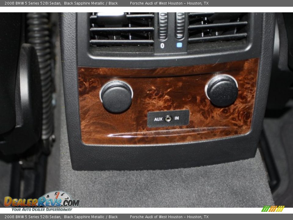2008 BMW 5 Series 528i Sedan Black Sapphire Metallic / Black Photo #21