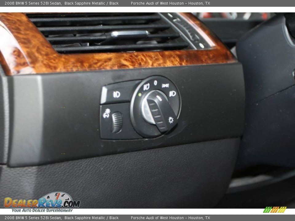 2008 BMW 5 Series 528i Sedan Black Sapphire Metallic / Black Photo #24