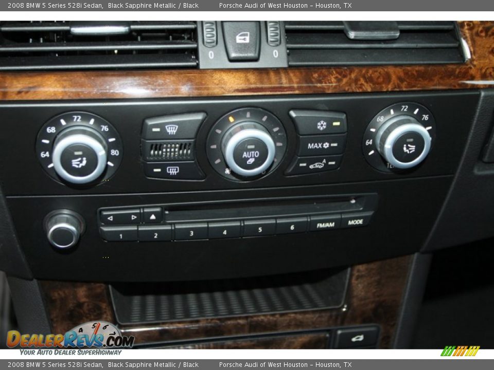 2008 BMW 5 Series 528i Sedan Black Sapphire Metallic / Black Photo #28