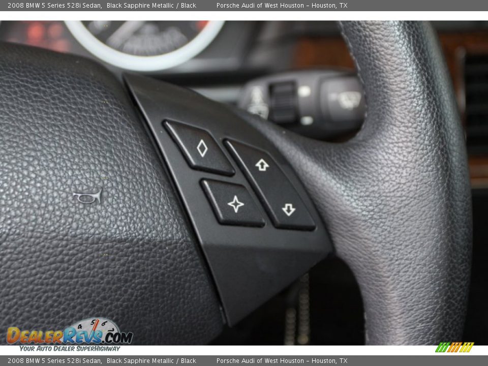 2008 BMW 5 Series 528i Sedan Black Sapphire Metallic / Black Photo #30