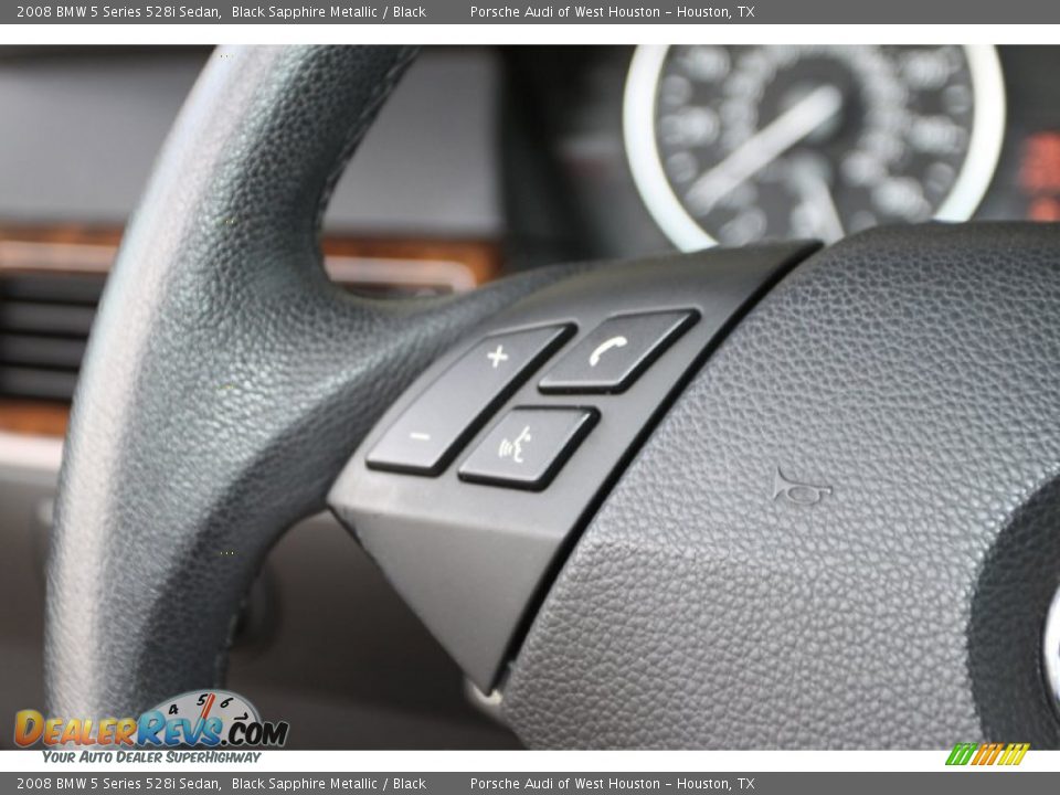 2008 BMW 5 Series 528i Sedan Black Sapphire Metallic / Black Photo #31