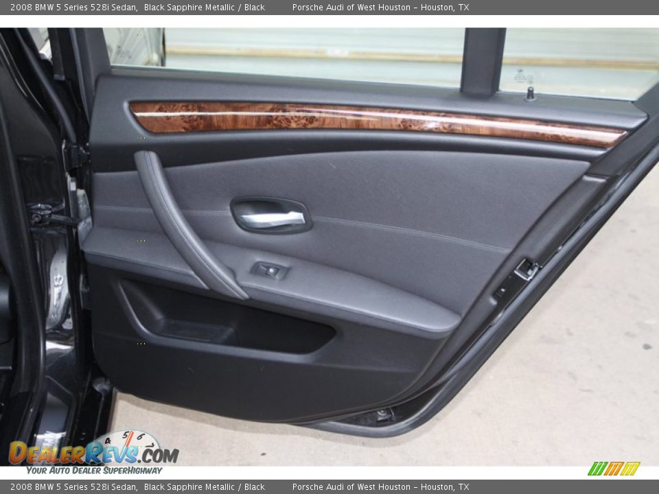 2008 BMW 5 Series 528i Sedan Black Sapphire Metallic / Black Photo #35