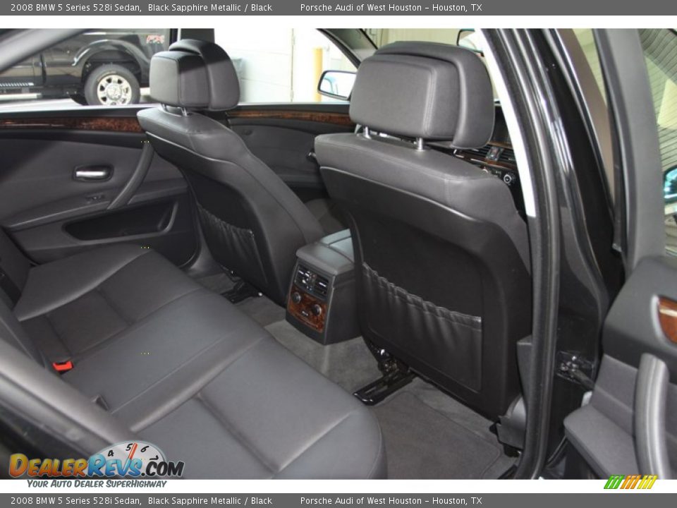 2008 BMW 5 Series 528i Sedan Black Sapphire Metallic / Black Photo #36