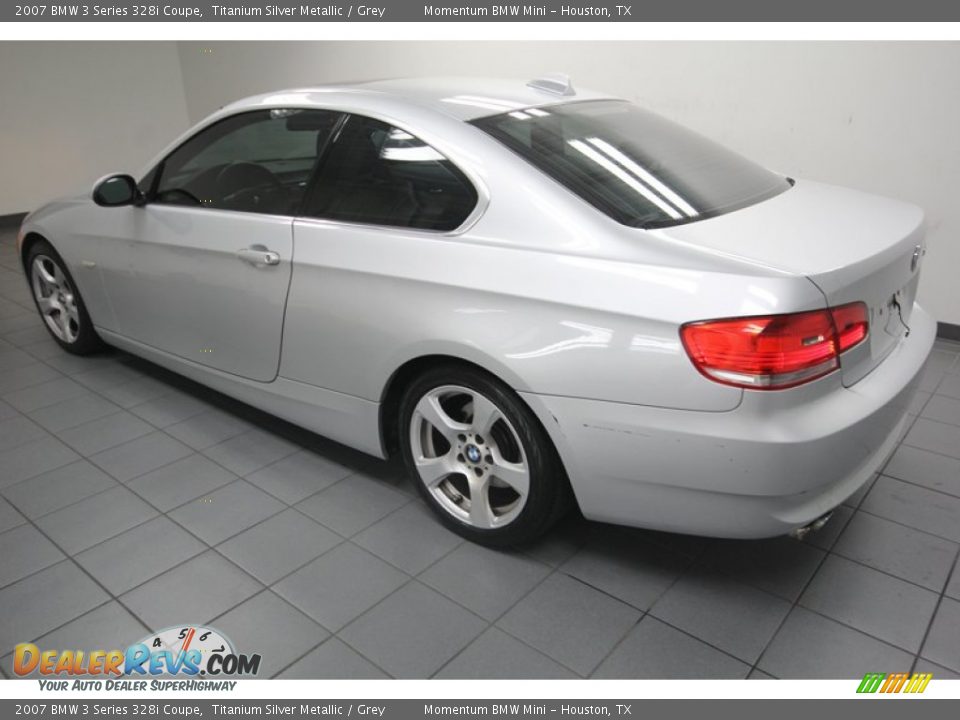 2007 BMW 3 Series 328i Coupe Titanium Silver Metallic / Grey Photo #5