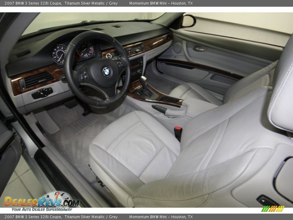 Grey Interior - 2007 BMW 3 Series 328i Coupe Photo #11