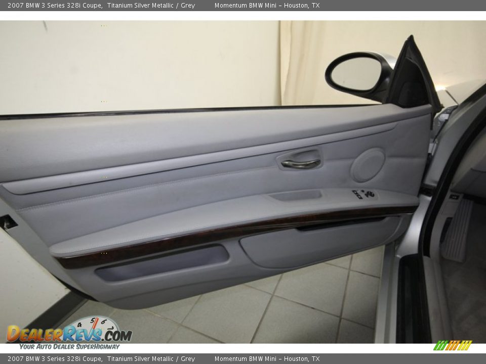 2007 BMW 3 Series 328i Coupe Titanium Silver Metallic / Grey Photo #13