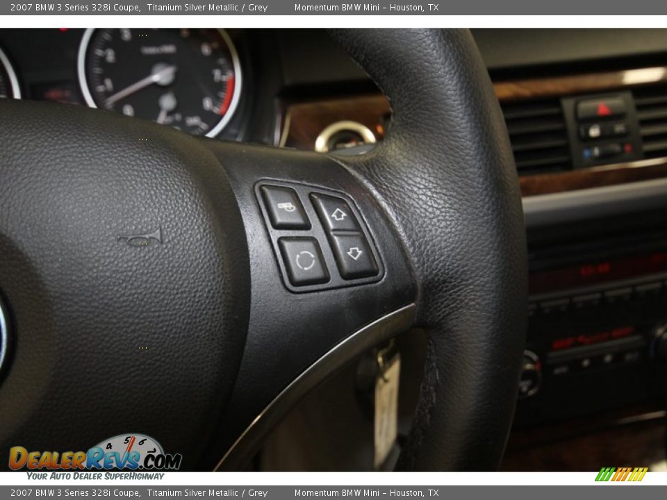 2007 BMW 3 Series 328i Coupe Titanium Silver Metallic / Grey Photo #22