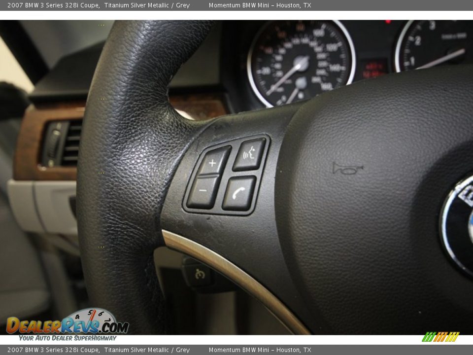 2007 BMW 3 Series 328i Coupe Titanium Silver Metallic / Grey Photo #23