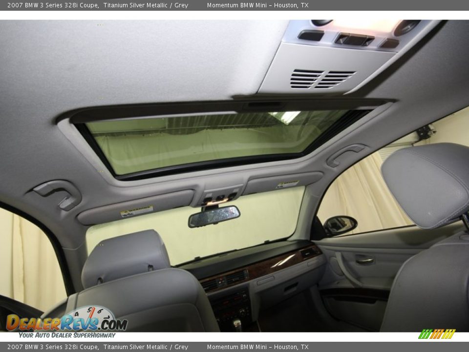 2007 BMW 3 Series 328i Coupe Titanium Silver Metallic / Grey Photo #25